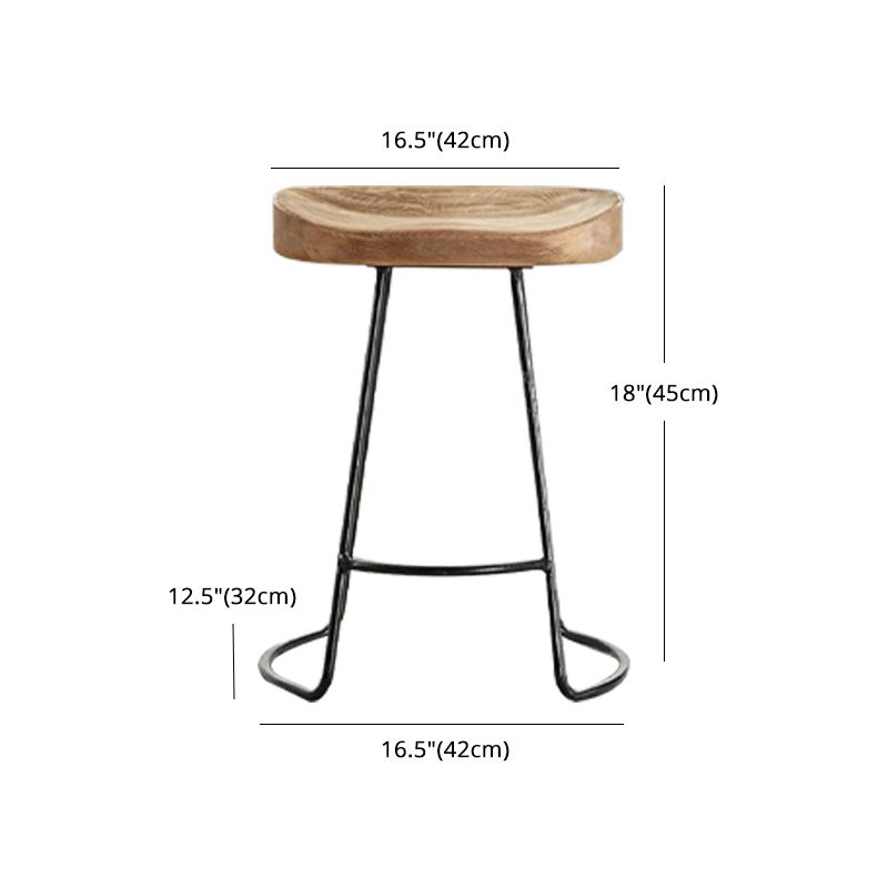 Industrial Backless and Armless Bar Stool Wooden Counter Stool Clearhalo 'Bar Furniture' 'Bar Stools' 'bar_stools' 'furn' 'furn_bar_stools' 'furniture_bar_stools' 'Kitchen & Dining Furniture' 'kitchen&dining_furn' 'kitchen' 'kitchen_furn' Furniture' 1200x1200_721718cd-f31e-4da4-b237-45b9e1c39702