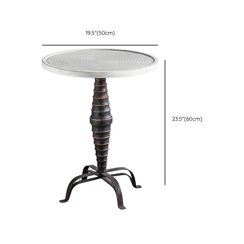 Tavolino in legno in legno di campagna francese tavolo da base di ferro in difficoltà