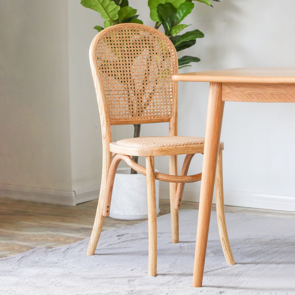 Bentwood Armless Dining Chairs Rattan Open Back Side Chairs with Wood Legs Clearhalo ' kitchen&dining_furn' 'Dining Chairs' 'Dining Tables & Seating' 'dining_chair' 'furn' 'furn_dining_chair' 'Furniture' 'furniture_dining_chair' 'Kitchen & Dining Furniture' 'kitchen' 1200x1200_72190c91-b733-433c-8bd1-54b16abe023c