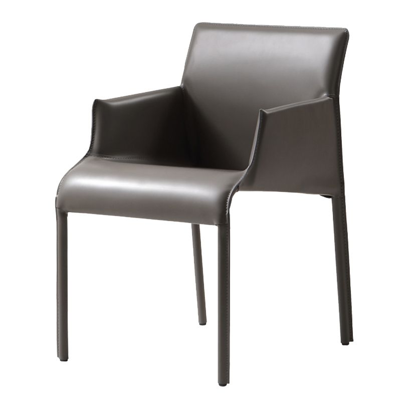 Contemporary Arm Dining Chairs Faux Leather Low Back Side Chair Clearhalo 'Dining Chairs' 'Dining Tables & Seating' 'dining_chair' 'furn' 'furn_dining_chair' 'Furniture' 'Kitchen & Dining Furniture' 1200x1200_721a6fa2-6401-4ea2-b415-f3fdeea63901