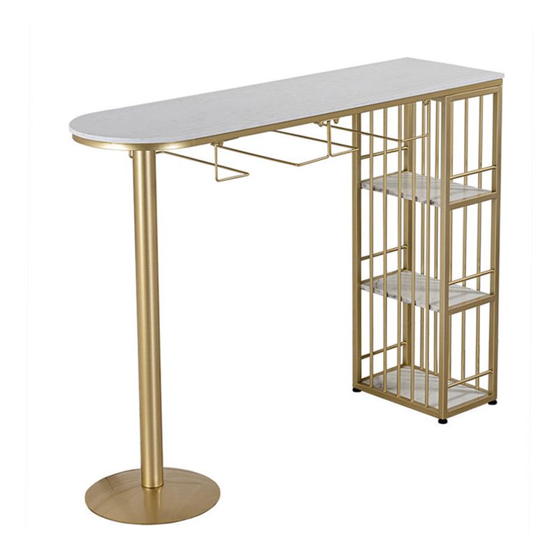 Moderner Stil Rechteck -Stange Counter Tisch Metallstange Tisch für Zuhause