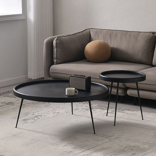 Scandinavian 3 Legs Coffee Table Round Wooden Coffee Table for Living Room Clearhalo 'Coffee & Accent Tables' 'Coffee Tables' 'coffee_tables' 'furn' 'furn_coffee_tables' 'Furniture' 'Living Room Furniture' 1200x1200_721cedeb-7b31-433f-8c20-2ac1a83b6c14