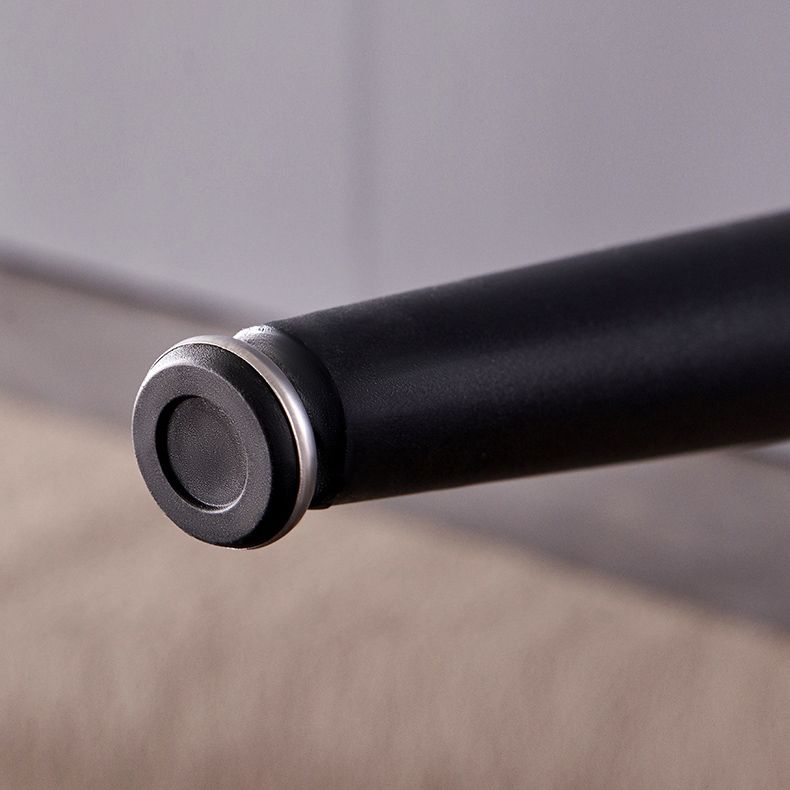 Fixed Minimalist Sintered Stone Top Kitchen Table Set with 4 Black Legs Base for Dining Room Clearhalo 'Dining Room Sets' 'Dining Tables & Seating' 'dining_room_set' 'furn' 'furn_dining_room_set' 'Furniture' 'furniture_dining_room_set' 'Kitchen & Dining Furniture' 'kitchen&dining_furn' 'kitchen' 1200x1200_721dfaaa-59f3-4691-a7bf-68125edcef34