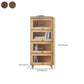 Scandinavian Closed Back Standard Bookshelf Wooden Bookcase with Rectangular Shelves