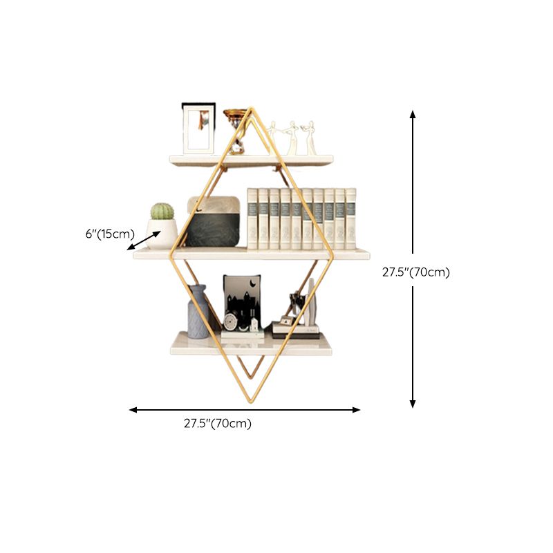 Estante de metal moderno estantería estantería montada en la pared para sala de estar