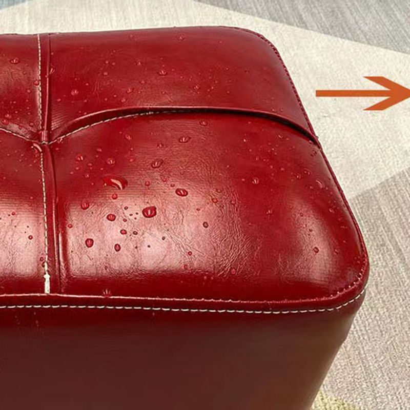 Contemporary PU Leather Pouf Chair Plain Square Tufted Water Resistant Target Pouf Clearhalo 'furn' 'furn_ottomans_poufs' 'Furniture' 'Living Room Furniture' 'Ottomans & Poufs' 'ottomans_poufs' 1200x1200_7223955f-0749-4c60-9ff6-6a099096982b