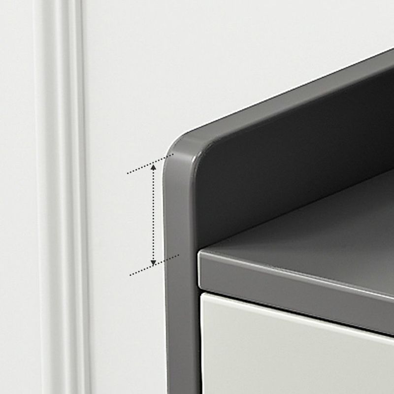 Server da pranzo in stile moderno grigio colore ingegnerizzato in legno con 1 cassetto