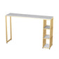 Mesa rectangular para pub, altura de barra, mesa de bar Glam con tapa de piedra