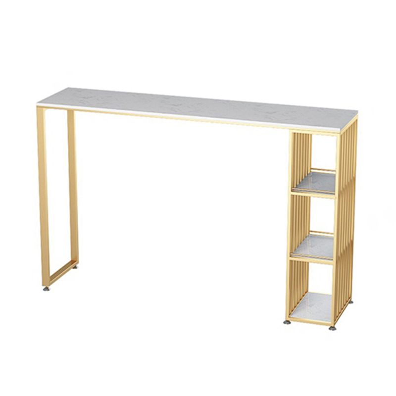 Mesa rectangular para pub, altura de barra, mesa de bar Glam con tapa de piedra