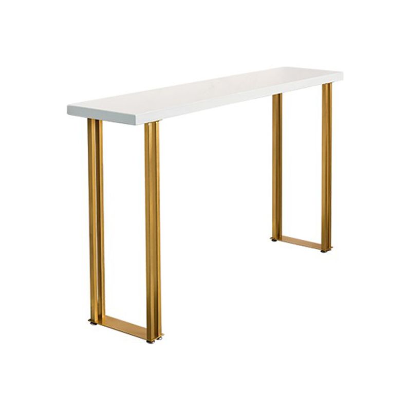 Dining Room Wood Top Counter Table Gold Base 42-inch Glam Style Bar Table Clearhalo 'Bar Furniture' 'Bar Tables' 'bar_tables' 'furn' 'furn_bar_tables' 'Furniture' 'furniture_bar_tables' 'Kitchen & Dining Furniture' 'kitchen&dining_furn' 'kitchen' 1200x1200_72243388-824a-43e7-a006-8abc2742ccf8