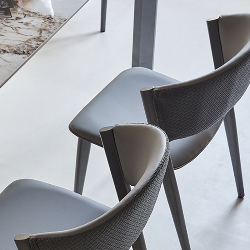 Moderne stijl zijstoel open rug metalen eetkamerstoel voor keuken