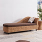Modern Style Living Room Chaise Rolled Arms Upholstered Chaise Lounge with Rattan Base Clearhalo 'Chairs & Seating' 'Chaise Lounge' 'chaise_lounge' 'furn' 'furn_chaise_lounge' 'Furniture' 'Living Room Furniture' 1200x1200_7224bb3d-d476-4736-85d8-f543daecc84f