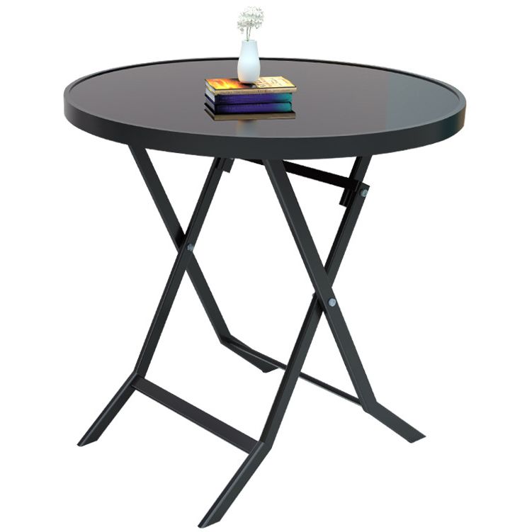 Modern Style Dining Table Glass Home Use Dining Table with Black Frame Clearhalo ' dining_table' 'Dining Tables & Seating' 'Dining Tables' 'furn' 'furn_dining_table' 'Furniture' 'furniture_dining_table' 'Kitchen & Dining Furniture' 'kitchen&dining_furn' 'kitchen' 'kitchen_dining_table' 1200x1200_7225da00-7843-4f93-aa1b-b4e9d1912491
