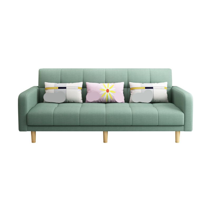 Modern Style Wooden Base Scientific Cloth Cushion with Pillow Rectangular Sofa Clearhalo 'furn' 'furn_sofas' 'Furniture' 'furniture_sofas' 'kitchen' 'kitchen_sofas' 'Living Room Furniture' 'Sofa' 'sofas' 1200x1200_722635b1-9a4d-4f23-9373-ace87db9ef82