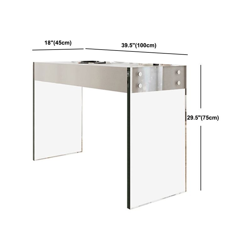 White Slate Top Make-up Vanity with Drawer for Bedroom 29.5" Clearhalo 'Bedroom Furniture' 'furn' 'furn_makeup_vanities' 'Furniture' 'Makeup Vanities' 'makeup_vanities' 1200x1200_72269bbe-50dc-4c5b-a42a-bfac4cab9efd