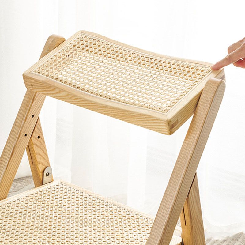 Silla sin brazo silla lateral plegable de estilo tradicional con patas de madera para cocina