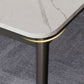 Medieval Modern Stone Dining Table with 4 Legs Pedestal Table for Dining Room