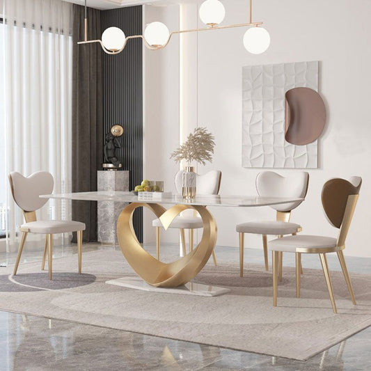 Luxury 1/2/5/7/9 Pieces Dining Set Sintered Stone Dining Table with Leather Chairs Clearhalo 'Dining Room Sets' 'Dining Tables & Seating' 'dining_room_set' 'furn' 'furn_dining_room_set' 'Furniture' 'furniture_dining_room_set' 'Kitchen & Dining Furniture' 1200x1200_722a31d3-0df3-4eb5-9e8e-a994223b7928
