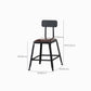 Industrial Brown Counter Stool Leather Square Stool with Black Metal Frame Clearhalo 'Bar Furniture' 'Bar Stools' 'bar_stools' 'furn' 'furn_bar_stools' 'Furniture' 'Kitchen & Dining Furniture' 1200x1200_722a4839-ec10-4cfa-8ad9-6485f14bef29