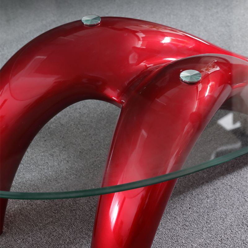 Table basse abstraite Verre contemporaine 15.7 "Table de cocktails