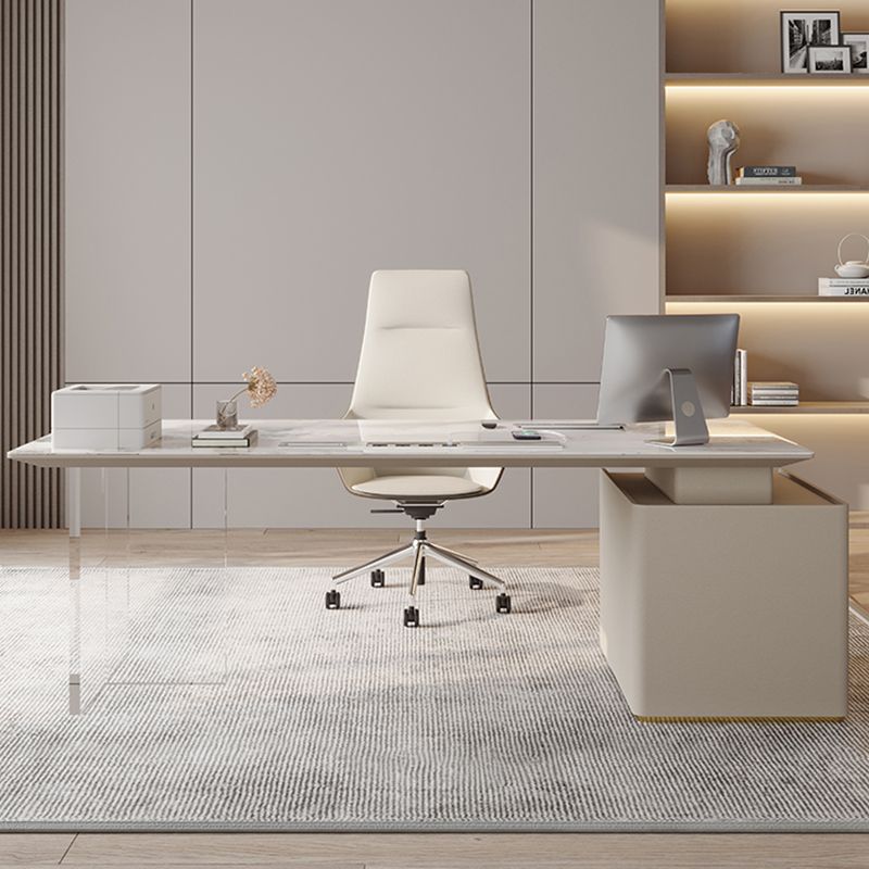 Destina di ufficio in pietra contemporanea 3-cassetti 23,62 "W di scrittura