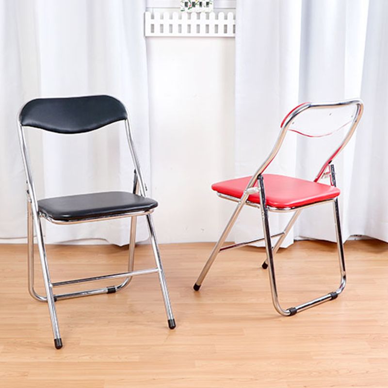 Home Metal Contemporary Side Chair Folding Open Back Dining Side Chair Clearhalo ' kitchen&dining_furn' 'Dining Chairs' 'Dining Tables & Seating' 'dining_chair' 'furn' 'furn_dining_chair' 'Furniture' 'furniture_dining_chair' 'Kitchen & Dining Furniture' 'kitchen' 1200x1200_722dcbe6-d28f-425f-8f66-333a3105a903