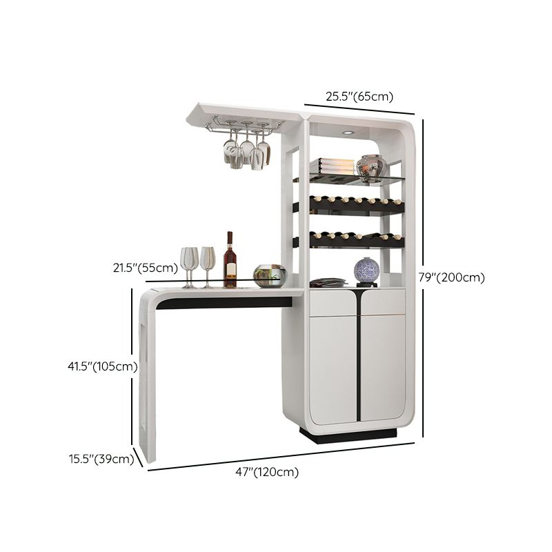 Modern Rectangle Bar Table Wood Table with Wine Cabinet for Living Room Clearhalo 'Bar Furniture' 'Bar Tables' 'bar_tables' 'furn' 'furn_bar_tables' 'Furniture' 'Kitchen & Dining Furniture' 1200x1200_722f094a-2caa-4d63-bf7d-b4c225810bbb