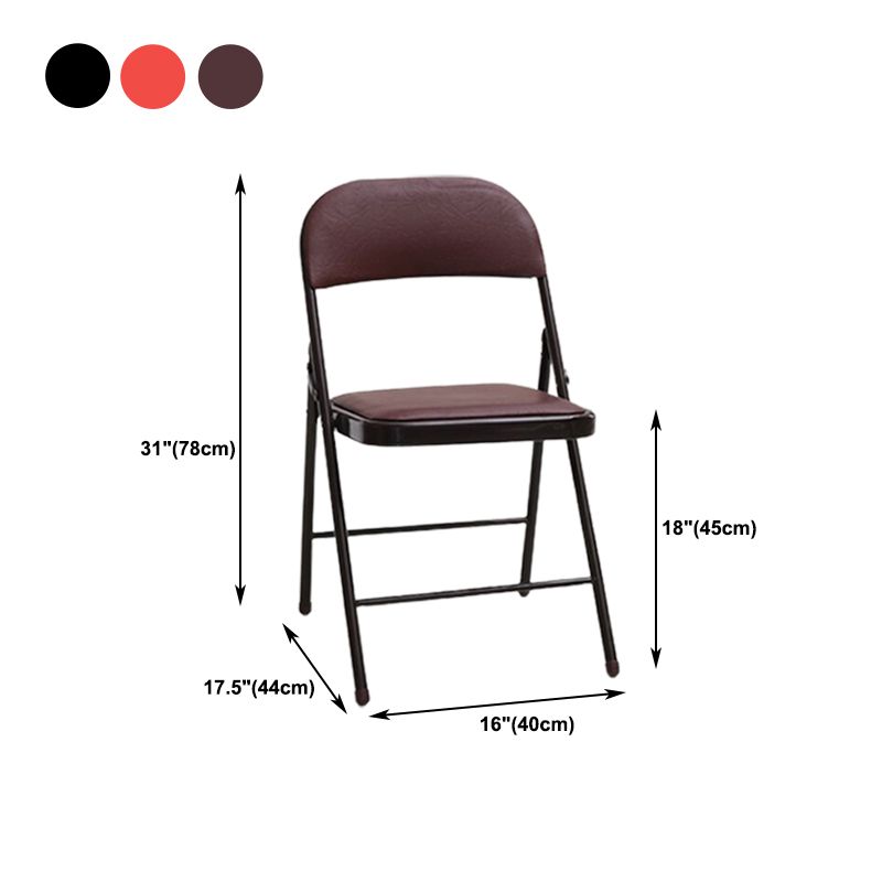 Modern Armless Upholstered Office Chair Leather Metal Office Chair Clearhalo 'furn' 'furn_office_chair' 'Furniture' 'Office Chairs' 'Office Furniture' 'office_chair' 1200x1200_722f6e8a-b639-4dfe-a25c-ccaa33c89c42