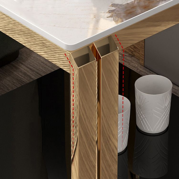 Mid-Century Modern Stone Top End Table Stainless Steel Frame Sofa Side Table Clearhalo 'Coffee & Accent Tables' 'End & Side Tables' 'end_side_table' 'end_side_tables' 'furn' 'furn_end_side_tables' 'Furniture' 'furniture_end_side_table' 'Living Room Furniture' 1200x1200_722f8f72-9ec8-4ad4-8a03-cc677926c364