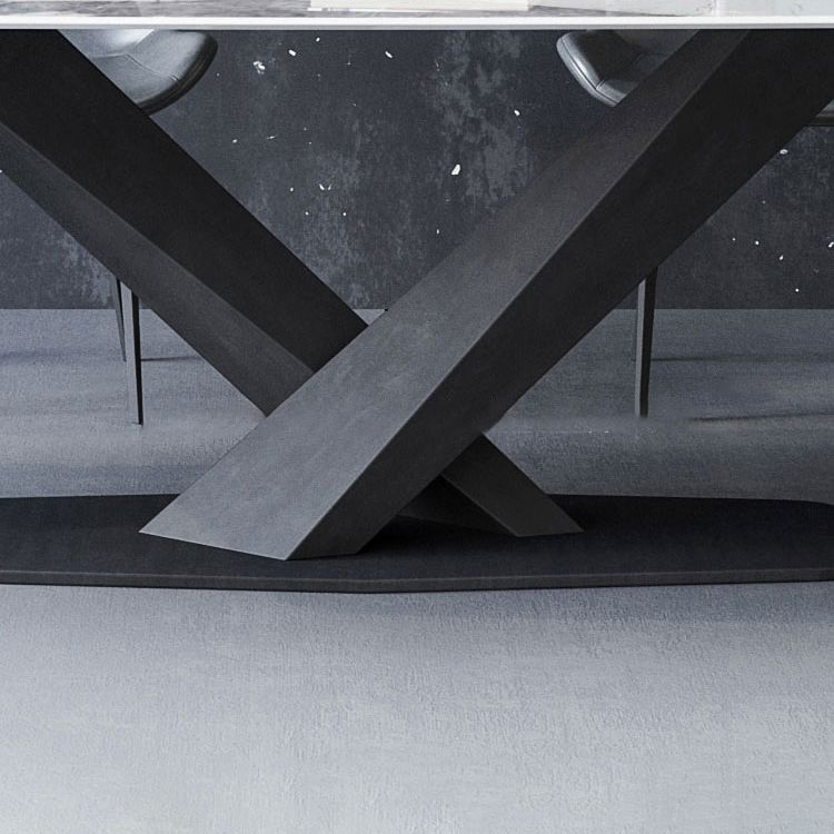 Designer Style 1/5/7 Pieces Dining Set Sintered Stone Dining Table with Leather Chairs Clearhalo 'Dining Room Sets' 'Dining Tables & Seating' 'dining_room_set' 'furn' 'furn_dining_room_set' 'Furniture' 'furniture_dining_room_set' 'Kitchen & Dining Furniture' 'kitchen&dining_furn' 'kitchen' 1200x1200_7230ae44-21ac-41e4-a431-48435817e12f