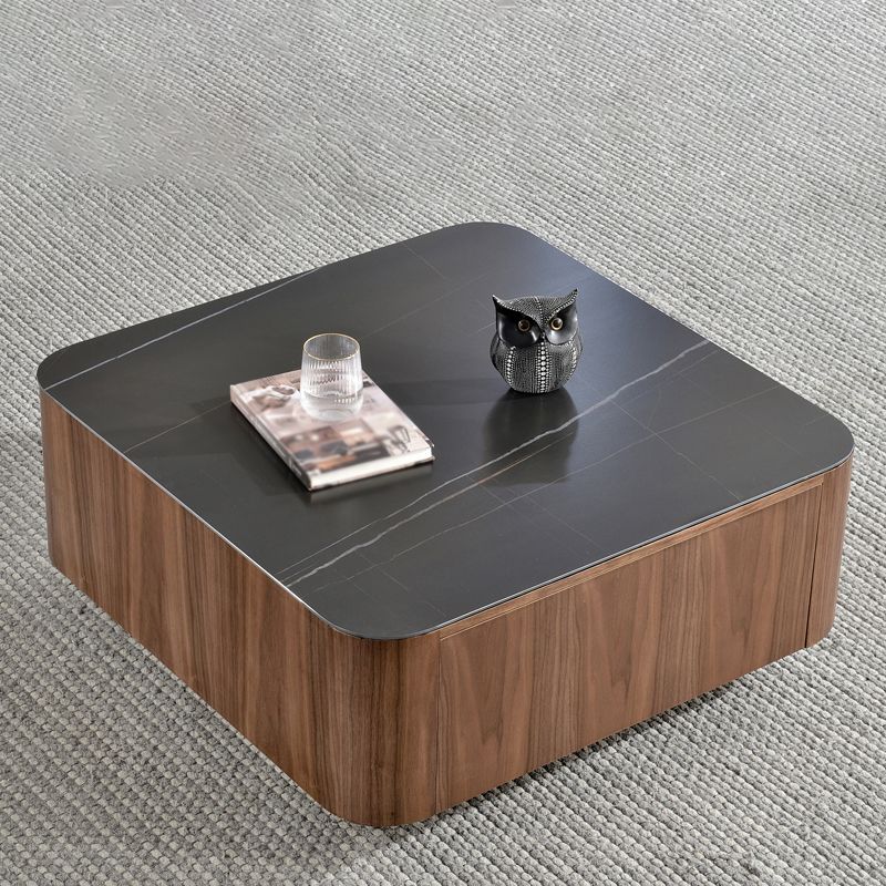 Square Square Block Base Design Slate Plate Table Plate with Drawer Coffee Table Clearhalo 'Coffee & Accent Tables' 'Coffee Tables' 'coffee_tables' 'furn' 'furn_coffee_tables' 'Furniture' 'Living Room Furniture' 1200x1200_7232ba80-7af1-448a-897a-7e0a7891f94c