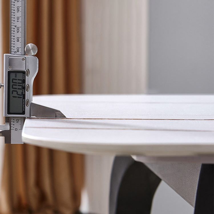 Rechthoekige gesinterde stenen eettafel Modern meubels met 4 zwarte benen