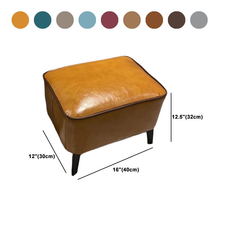 Contemporary Plain Pouf Ottoman Rectangle PU Leather Water Resistant Target Pouf Clearhalo 'furn' 'furn_ottomans_poufs' 'Furniture' 'Living Room Furniture' 'Ottomans & Poufs' 'ottomans_poufs' 1200x1200_7237326c-2087-4a5c-9f00-26a465aa65ec