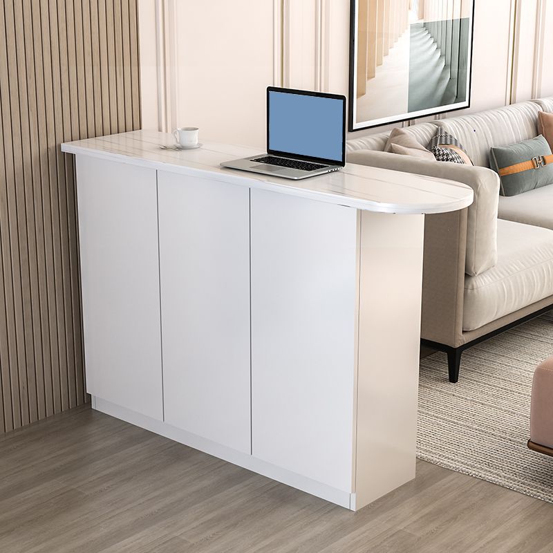 Table à manger contemporaine en bois top bar avec rangement pour le salon