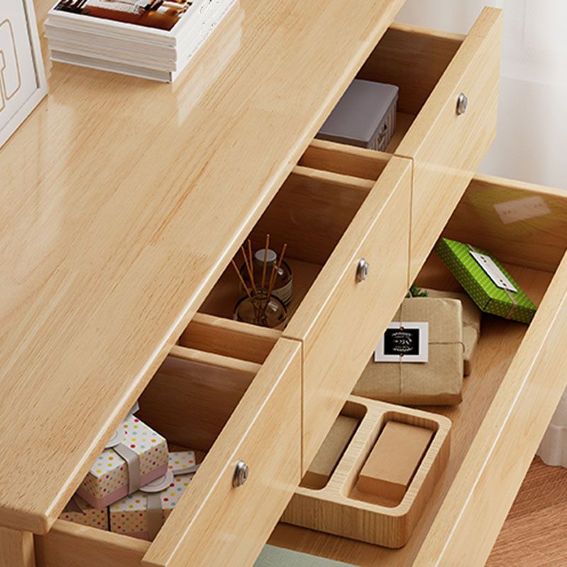 Comportadora de almacenamiento de madera de lencería horizontal de lencería contemporánea para el hogar