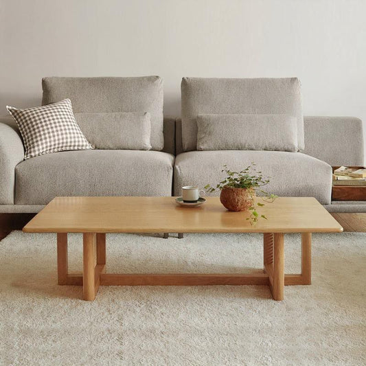 12 "Hコンテンポラリーコーヒーテーブル長方形ソリッドウッドシングルカクテルテーブル