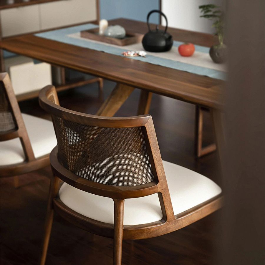 Modern Simple Side Chair Wooden Frame Kitchen Dining Chairs for Home Use
