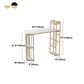 Glam Wine Rack Pub Height Dining Table Double Pedestal Cafe and Break-room Bar Table Clearhalo 'Bar Furniture' 'Bar Tables' 'bar_tables' 'furn' 'furn_bar_tables' 'Furniture' 'furniture_bar_tables' 'Kitchen & Dining Furniture' 1200x1200_723ad2e6-bd26-4a8a-b88c-ae99b7758975