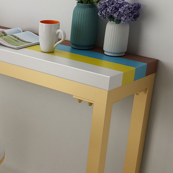 Wood Counter Table with Rectangle Table Top Trestle Table - 41.3" H Clearhalo 'Bar Furniture' 'Bar Tables' 'bar_tables' 'furn' 'furn_bar_tables' 'Furniture' 'furniture_bar_tables' 'Kitchen & Dining Furniture' 1200x1200_723bd118-f5c0-4590-89fd-65b903962e7c