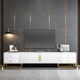 16 - pollici H console TV scandinava, supporto TV in legno / pietra con archiviazione