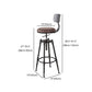 Industrial Footrest Adjustable Height Barstool Brown Pine Home Stool Clearhalo 'Bar Furniture' 'Bar Stools' 'bar_stools' 'furn' 'furn_bar_stools' 'Furniture' 'furniture_bar_stools' 'Kitchen & Dining Furniture' 1200x1200_723ca815-b438-4a66-8d7a-e504112e6f7a