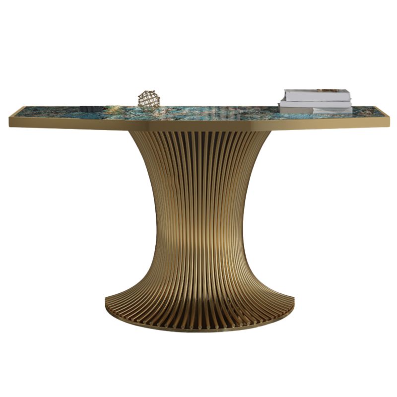 ホール用のステンレススチールブラケット付きグラムストーンソファコンソールテーブル