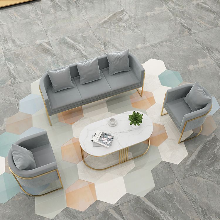 Contemporary 27.55" H Metal Frame Solid Color Velvet Tuxedo Arm Sofa Clearhalo 'furn' 'furn_sofas' 'Furniture' 'Living Room Furniture' 'Sofa' 'sofas' 1200x1200_72401979-3cd5-41c7-aa34-6abfec2cf549