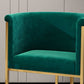 Parsons Arm Chaise Velvet Gold Base Dining Chair pour salle à manger