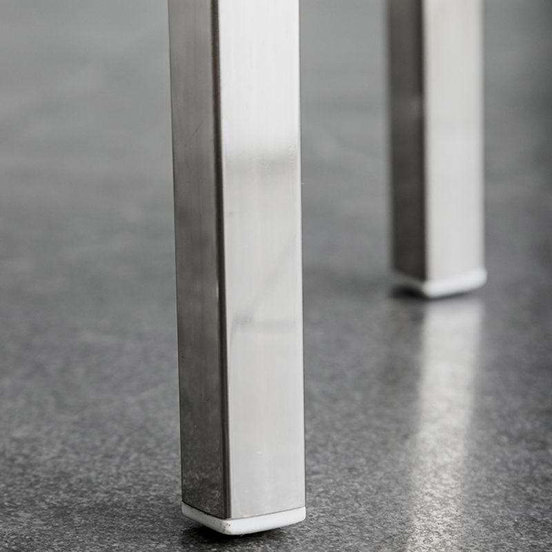 Ronde metalen aanrechtbalk Stoel Moderne zilveren voetsteun tegenhoogte ontlasting