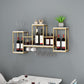 Pastilla de vino montada en la pared de metal Rack de vino de 7.8 "W con soporte de vallas