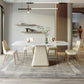 Estilo moderno 1/2/5/7 piezas Mesa de piedra rectangular de mesa en blanco