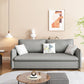 Contemporary Grey Bonded Leather Sleeper Sofa with Storage and Square Arms Clearhalo 'furn' 'furn_futons' 'Furniture' 'Futons & Daybeds' 'Futons' 'Living Room Furniture' 1200x1200_724461e8-7db0-4668-9fba-a9222fa80bc3