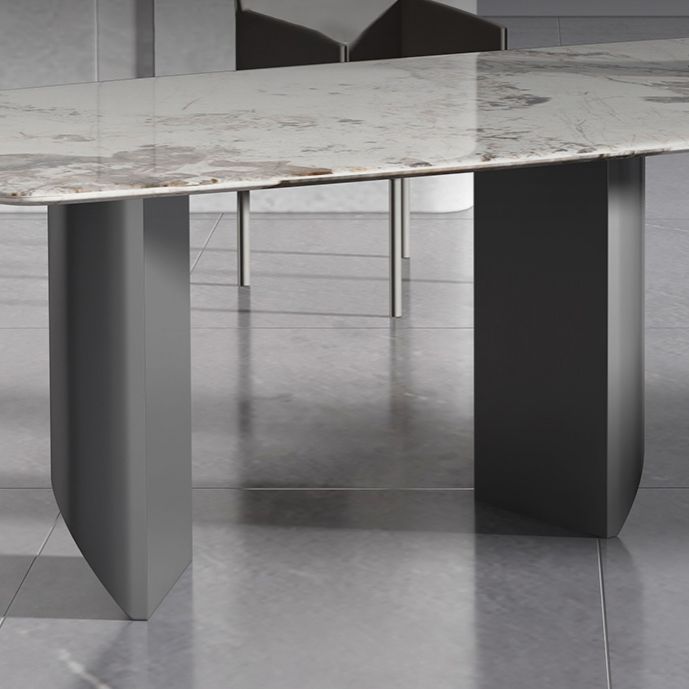 Designer Style 1/2/3 Pieces Dining Set Sintered Stone Dining Table with Leather Chairs Clearhalo 'Dining Room Sets' 'Dining Tables & Seating' 'dining_room_set' 'furn' 'furn_dining_room_set' 'Furniture' 'furniture_dining_room_set' 'Kitchen & Dining Furniture' 1200x1200_7244fac7-039b-4be9-82ac-8b6d8cd84b90