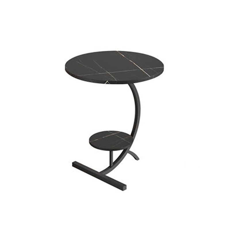 Mesa de acento de piedra glamorosa Nightsnant 23.6 "Gabinete de noche de altura con 2 estantes